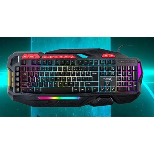 Turbox BladeDancer TR-GK103 USB Kablolu Gaming Standart Q Rainbow Aydınlatma Klavye