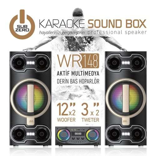 Subzero WR148 Profosyonel Işıklı Derin Bass Multimate Spekaer