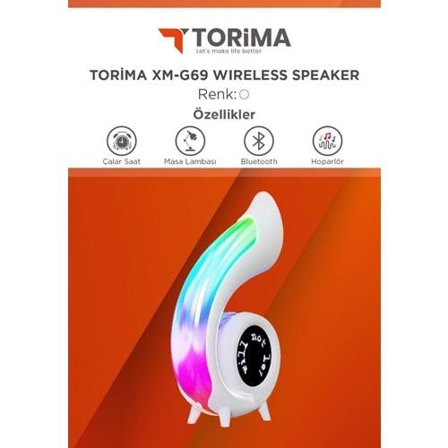 Torima XM-G69 Çalar Saat/Masa Lambası/Bluetooth Müzik Kutusu