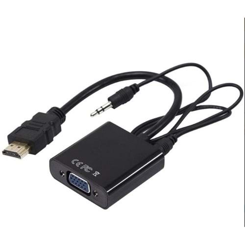 Powermaster HDMI to VGA Çevirici Adaptör Ses Çıkışlı 32015