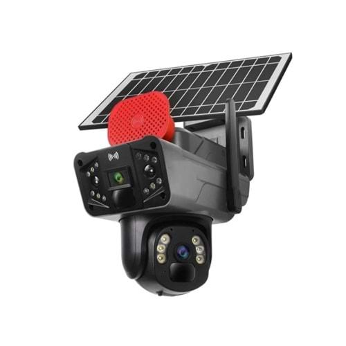 O-KAM 3916 4G 6MP Dual Lens - Solar Panel - Sim Kart Destekli - PTZ Kamera