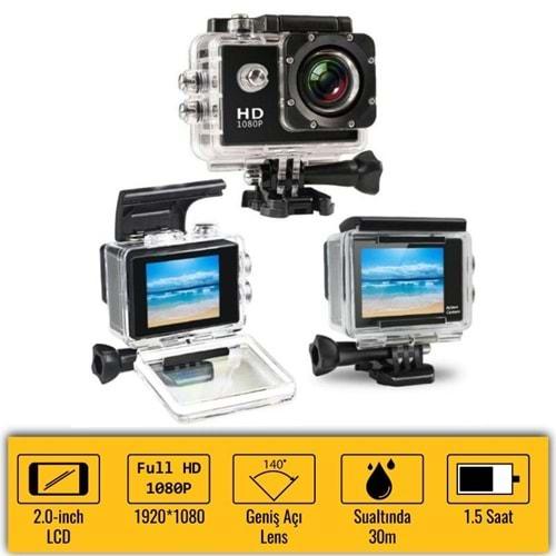 Pars PRS-G90Pro 1080P HD Dijital Suya Dayanıklı Aksiyon Kamera