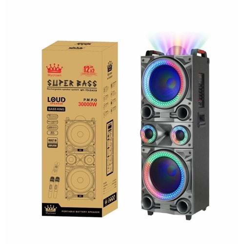 Mycrown MY-TDI2A09 RGB Bluetooth/Usb/Sd/Fm Müzik Kutusu Kablosuz ÇiftMikrofonlu