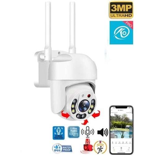 O-KAM-3011WiFi PTZ Camera 3.5 inch 3MP Tek Kamera Dual Light Leds