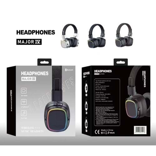 Venandin Major IV Bluetooth Headphones BT On-Ear Siyah Kulaklık Kablosuz Kulaklık