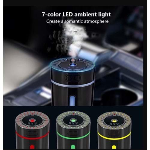 Katjmer KT-H10 (Şarjlı) 7 renkler yıldızlı gökyüzü lamba ile Led Usb araba hava nemlendirici