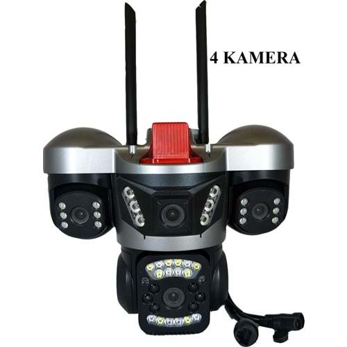Apronx APX-WP463 12Mp 2*3.6mm 2*2.8mm 34 Led Wifi PTZ(4 Kameralı)