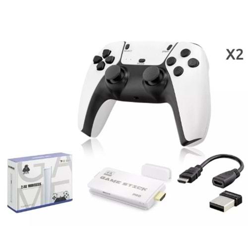 Nodar ND764 Çift Kollu Retro Game Konsolu – Hdmi Çıkışlı, 64GB Destekli, 2.4G Kablosuz Taşınabilir Oyun Konsolu Beyaz